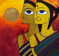 Aisha Mahmood, 36 x 36 Inch, Acrylic on Canvas, Figurate Painting, AC-AIMD-032